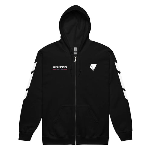 Unisex UNITED Zip Hoodie Black